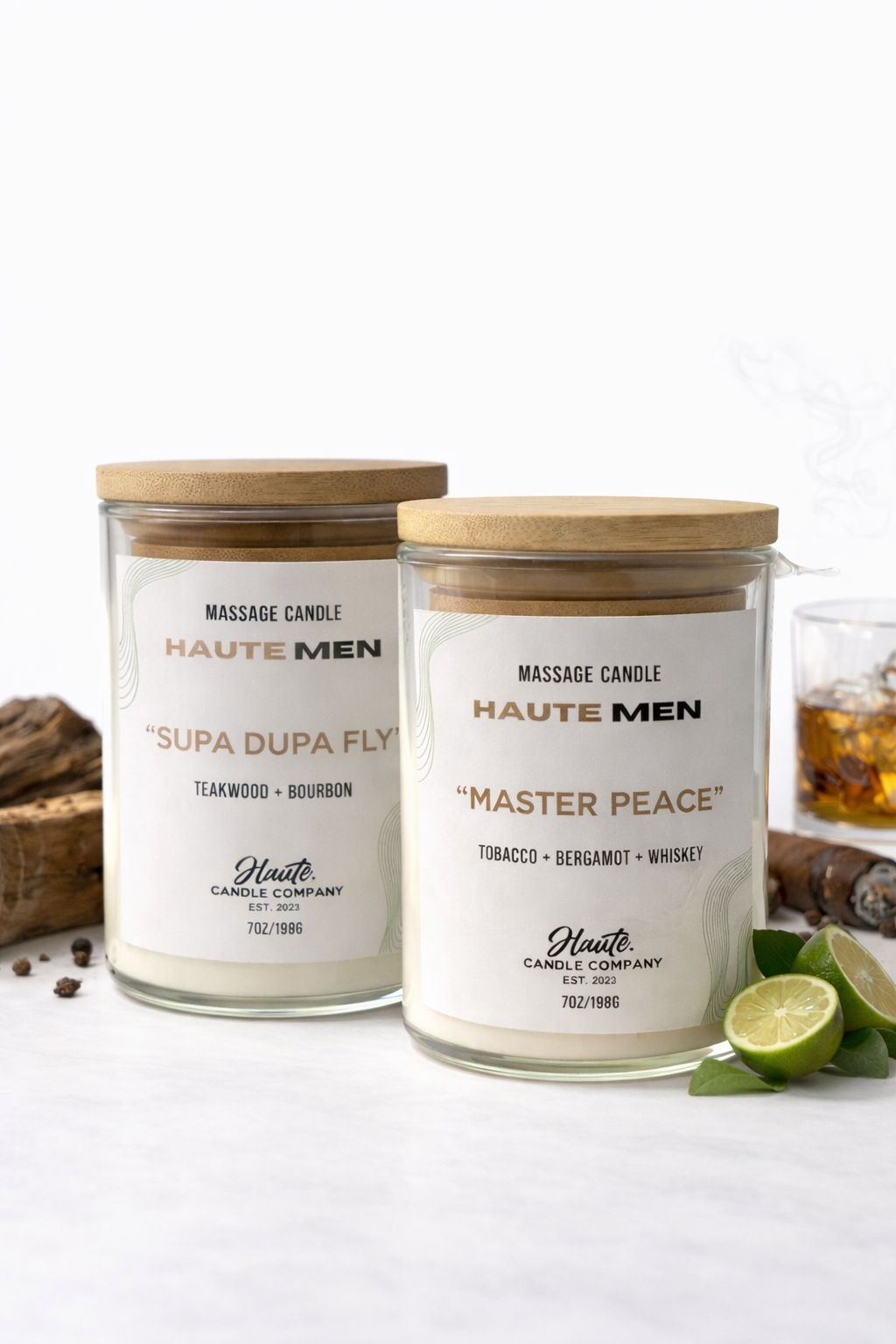 Haute Men Massage Oil Candle