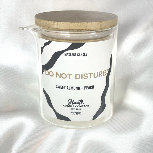 Massage Oil Candle "Do Not Disturb" - Sweet Almond + Peach